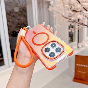 Funda Magnética con Correa Colgante y Degradado de Color para <span class=keywords><strong>Redmi</strong></span> Note 15 Pro+ 5G 13 14 Pro 4G, Carga Inalámbrica, Antideslizante, con Cadena para Muñeca - Product Image 2