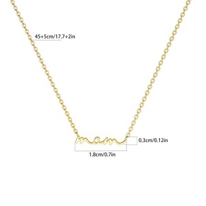 Collar de Acero Inoxidable con Baño de Oro de 18K, Resistente a la Decoloración, Regalo para <span class=keywords><strong>Mamá</strong></span>, Madre e Hija, Joyería para el Día de la Madre - Product Image 5