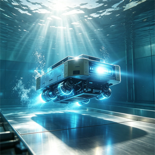 Radiation Resistant Underwater Inspection Robot Auto Visual Navigation Servicing Robot for Nuclear Power Plant Spent Fuel Pool