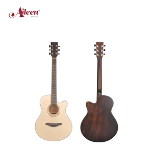 AileenMusic 중국 oem 솔리드 스프루스 탑 40 인치 장면 전환 어쿠스틱 기타 (AFM-H10-40)