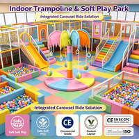 Équipement de jeux d'intérieur de qualité commerciale, carrousel électrique, balançoire