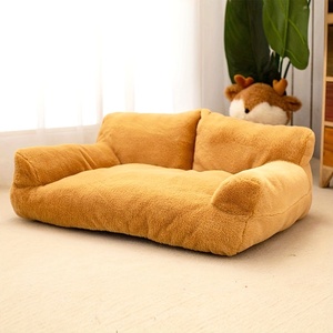 Großhandel Neues Design Weiches Warmes Haustier-Sofa Luxuriöses Ganzjahres-Kätzchen-Welpen-Schlafbett Haustierzubehör für Kleine Hunde und Katzen - Product Image 1