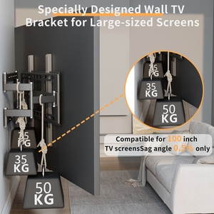 Flat Panel Swivel <strong>TV</strong> Mount Stable Adjustable <strong>TV</strong> <strong>Bracket</strong> for 40-<strong>85</strong> <strong>Inches</strong> - Product Image 5