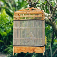 Cage à oiseaux pratique, écologique, ventilée et douce, avec filet en plastique, jupe de protection, utilisation en extérieur, ficelle solide