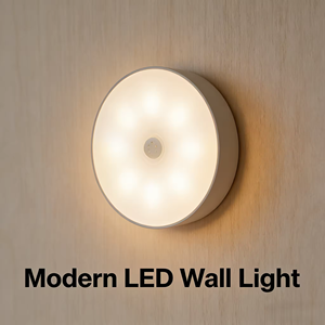 Cost-Effective Mini Round Portable Bedside Lamp Plug-Free Human <b>Motion</b> <b>Sensor</b> Night <b>Light</b> Rechargeable <b>LED</b> <b>Sensor</b> Night <b>Light</b> - Product Image 1