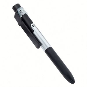 4 in 1 Multifunctional Heavy Metal Ballpoint Logo Universal Stylus Pen With <b>Led</b> Customizable Suitable for Home Use - Product Image 1
