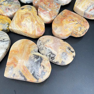Vendita all'Ingrosso di Cristalli Naturali di Alta Qualità, Pietra Curativa Agata Pazza a Forma di Cuore per Decorazione - Product Image 4