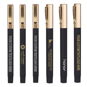 High Quality Gold Clip Animal-Shaped Promotional Plastic Ballpoint <b>Pen</b> Rubber Finished Hotel Stationery Custom Logo - Product Image 1