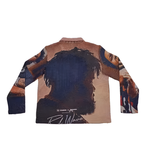 Custom Hiphop Tapestry <strong>Jacket</strong> Woven Jacquard Blanket <strong>Jacket</strong> Tapestry Zip Up <strong>Jacket</strong> - Product Image 2