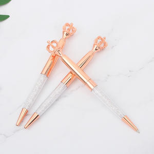 Stylo bille en métal cristal avec logo personnalisé, nouveau design, style sceptre de la reine, style couronne de la reine - Product Image 3
