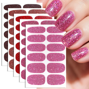 All'ingrosso a basso prezzo 12 viaggi facile applicare alla rinfusa 2D plastica Glitter potere Nail Art adesivo - Product Image 1