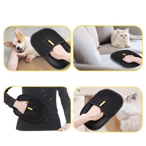 Gant anti-statique pour animaux de compagnie, brosse à poils portable pour nettoyer les poils de chat et de chien, accessoires pour animaux - Product Image 1