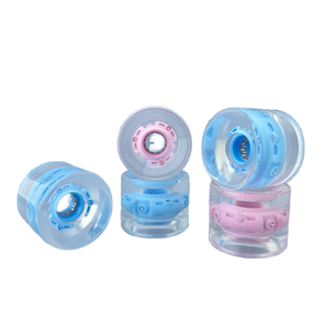 Sáng Con lăn Quad <span class=keywords><strong>Skate</strong></span> bánh xe 65mm 62mm 58mm sáu ánh sáng nhấp nháy ánh sáng lên Skateboard bánh xe phong cách mới - Product Image 2