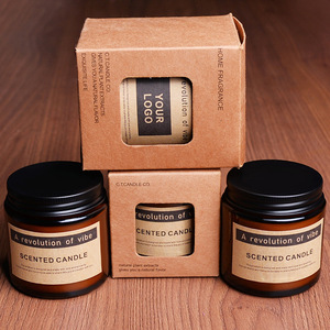 Vela Aromática Cilíndrica Marrón Hecha a Mano, Estilo Minimalista con Tapa - Product Image 3