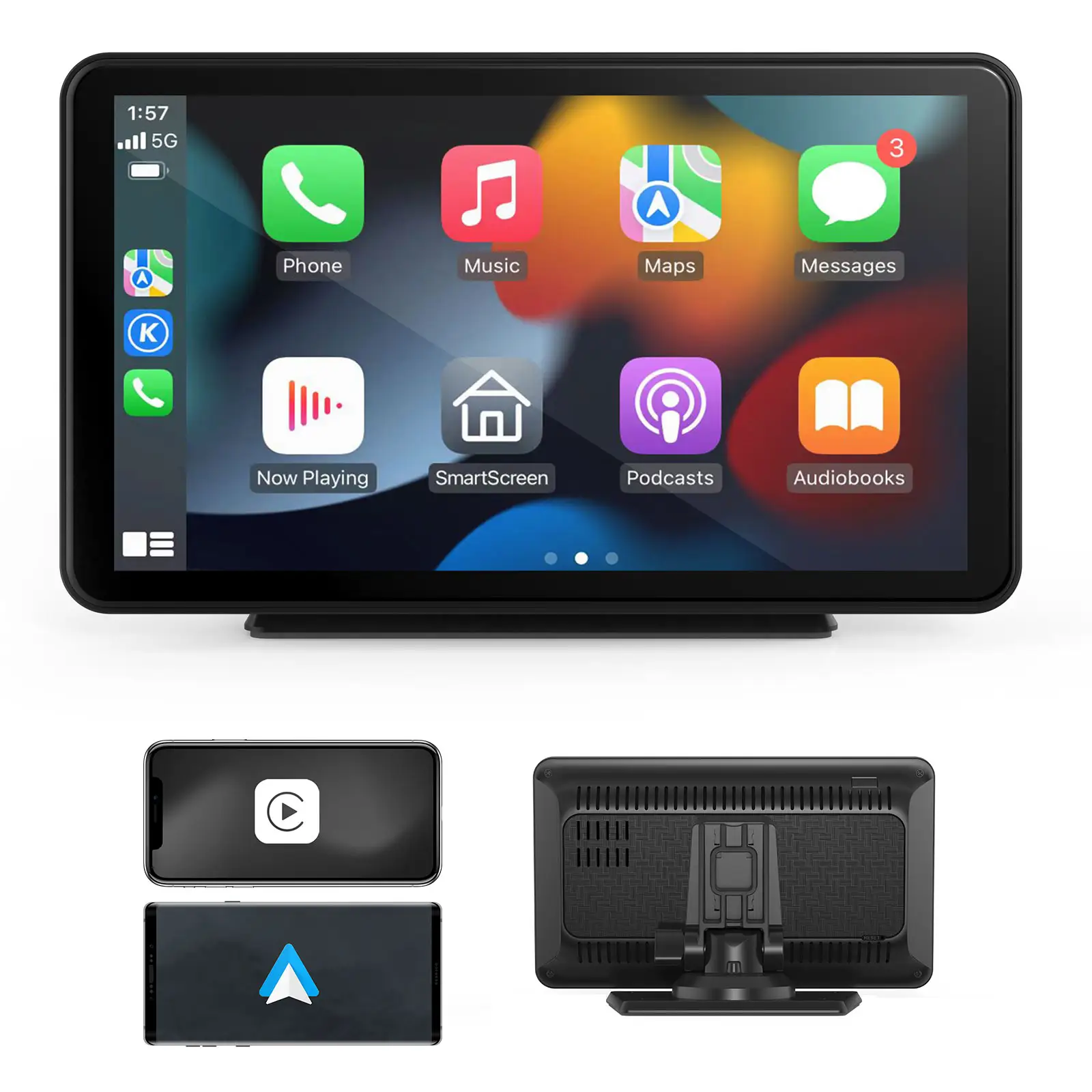 CARABC comune a tutti i modelli 2din Android 7 pollici Touch Screen auto Stereo centrale multimediale Android navigazione lettore Dvd per auto