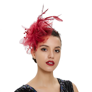 Hot Selling Fancy Charming Elegant Mesh Fascinator Feather Versatile Comfortable Soft Adjustable All Season Women Party Hair - Product Image 2