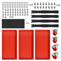 Chariot à outils roulant robuste à 3 niveaux personnalisable OEM ODM, chariot à outils en métal industriel pour atelier