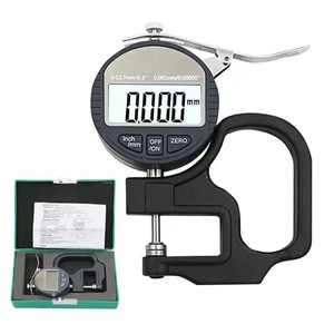 0.001Mm <span class=keywords><strong>Micrometer</strong></span> Digitale Diktemeter Voor Plastic Folie Leer Papier Inch Meetinstrumenten Diktemeter - Product Image 1