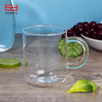 440ml fait à la main saint Transparent tasse à thé Borosilicate gobelet verre avec poignée pour thé café eau