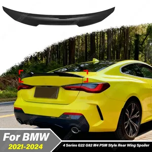 StarNav Pour Série 4 G22 430i G82 M4 2021 2022 2023 2024 Aileron arrière de voiture style PSM, plaque de spoiler, décoration d'aile fixe - Product Image 1