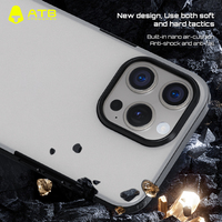 Coque de téléphone portable ATB Original Clear Transparent Magnetic Shockproof TPU Mirror Finish pour 15 14 13 Pro Max Ultra Plus
