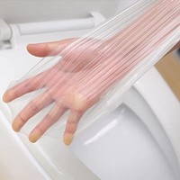 Protège-siège de toilette jetable pour hôtel et voyage, en plastique PE, entièrement enveloppant, antidérapant, hygiénique, emballage individuel