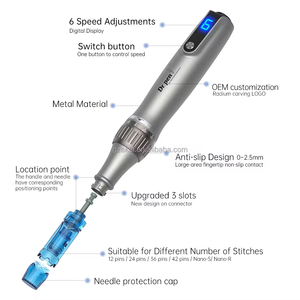 Appareil professionnel de microneedling, stylo de microneedling pour la peau M8S, stylo à micro-aiguilles avec cartouche d'aiguilles anti-reflux - Product Image 5