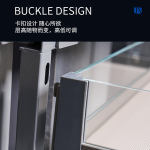 Panier coulissant double couche en forme de L pour armoire de cuisine Unihopper, en alliage d'aluminium, solution de rangement durable - Product Image 4