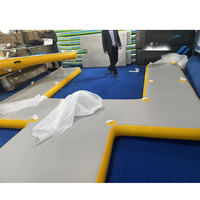 Plateforme de quai gonflable géante en forme de U pour jet-ski, quai de stationnement pour bateau, plateforme de quai gonflable pour bateau