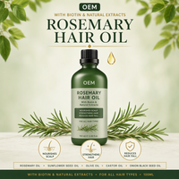 Serum Herbal Rosemary Vegan Alami untuk Perawatan Kulit Kepala dan Rambut, Minyak Esensial untuk Pertumbuhan Rambut Rusak, Perawatan Menutrisi 100ml Grosir