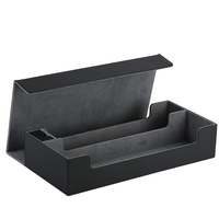 Boîte de rangement pour cartes à collectionner en cuir grande capacité, double compartiment, fermeture magnétique, KXM DECK BOX 12 personnalisée