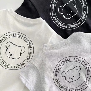 Summer Cartoon Bear Romper, Lightweight Triangle <b>Bodysuit</b>, Newborn Baby Short Sleeve Jumpsuit Crawler, Customizable Pattern - Product Image 2