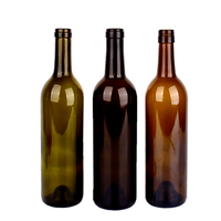 En stock 750 ml bouteille de vin rouge en verre vide mat et brillant de haute qualité et bouteille de Bordeaux