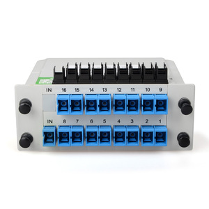 Tất cả các màu xanh 1x16 Cassette loại chèn thẻ <span class=keywords><strong>PLC</strong></span> <span class=keywords><strong>Adapter</strong></span> với SC UPC nối cho FTTH Mạng sợi quang thiết bị - Product Image 4