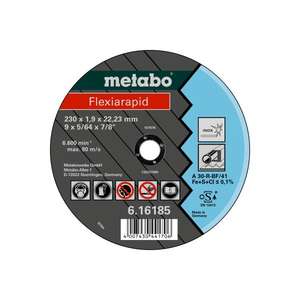METABO-Disco de corte fino 616737000 Flexiarapid, Inox (multi-pack) - EAN 4007430403100 ABRASIVOS DISCOS DE CORTE - Product Image 1