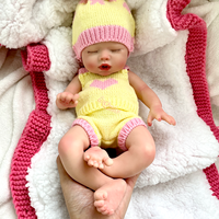 Poupée Reborn en Silicone de 30 cm, Corps Entier Réaliste, Toucher Doux, 12 Pouces, Mignonne Fille Sculptée à la Main, Veines 3D, Bouche Ouverte, Jouet Compagnon