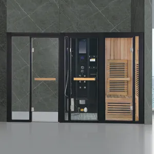 Yeni tasarım alüminyum çerçeveli cam kapı masaj buhar duş odası