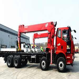 FAW 8 Ton Telescoping Boom Crane <b>Truck</b> Mounted Crane Hydraulic <b>Truck</b> Crane Manipulator With <b>Remote</b> <b>Control</b> - Product Image 1