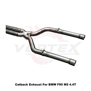 Vortex Electronic Valved <b>Exhaust</b> for BMW F90 M5 Competition 4.4T S63 Stainless Steel Quad Tips - Product Image 3