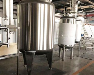 带搅拌器的不锈钢混合罐工业液体储罐，带加热冷却套，用于食品化学品 - Product Image 2