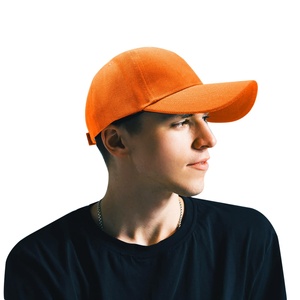 Casquette de baseball 5 panneaux orange 706 pour homme, style polo classique uni, réglable, sportive et décontractée avec broderie - Product Image 5