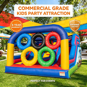Pista de Obstáculos Inflable con Logotipo Personalizado, Juego Completo de Obstáculos, OEM Comercial, Carrera de Obstáculos, Garantía de 3 Años, Fácil Instalación para Deportes Escolares - Product Image 5