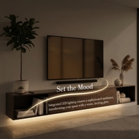Meuble TV et Table Basse Modernes Style Nordique en Bois Massif pour Salon – Offre Spéciale