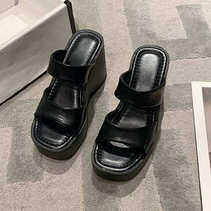 Factory Wholesale Summer New Sporty Wedge Heel Platform Flat Sandals Women's Shoes - Product Image 6