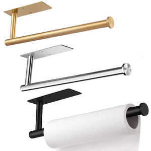 Moderno Portarotolo da Parete in Acciaio Inox per Bagno e Cucina, Porta Carta Igienica Lungo per Uso Alberghiero - Product Image 2