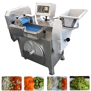 Machine de découpe industrielle automatique pour légumes (épinards, choux, pommes de terre, carottes, <span class=keywords><strong>oignons</strong></span>) – Coupe en tranches, en dés, en lanières - Product Image 2