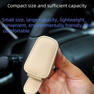 Penyangga Kacamata Mobil Kulit Universal Multifungsi Populer 2025, Aksesoris Interior Mobil, Klip Kacamata - Product Image 3