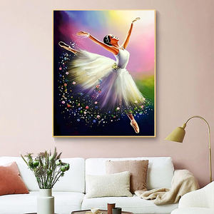 Pintura por Números Personalizada, Bailarina con Flores, Kit de Pintura por Números, Retrato Pintado a Mano - Product Image 2