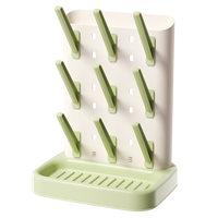 Égouttoir à biberons, support de séchage pour biberons avec porte-brosse, support de rangement pour biberons et tasses à eau