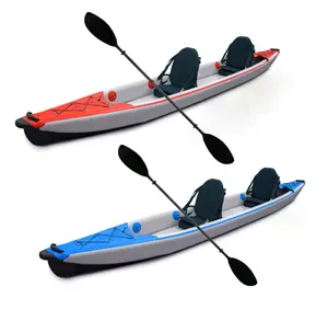 Inflatable Drop Stitch PVC 2 Person Fishing Kayak Inflatable Kayak PVC Double Layer Drop Stitch Kayak